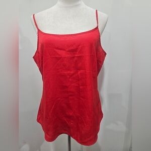Kardashian Kollection Red Cami Tank Top Women’s Large Adjustable Straps